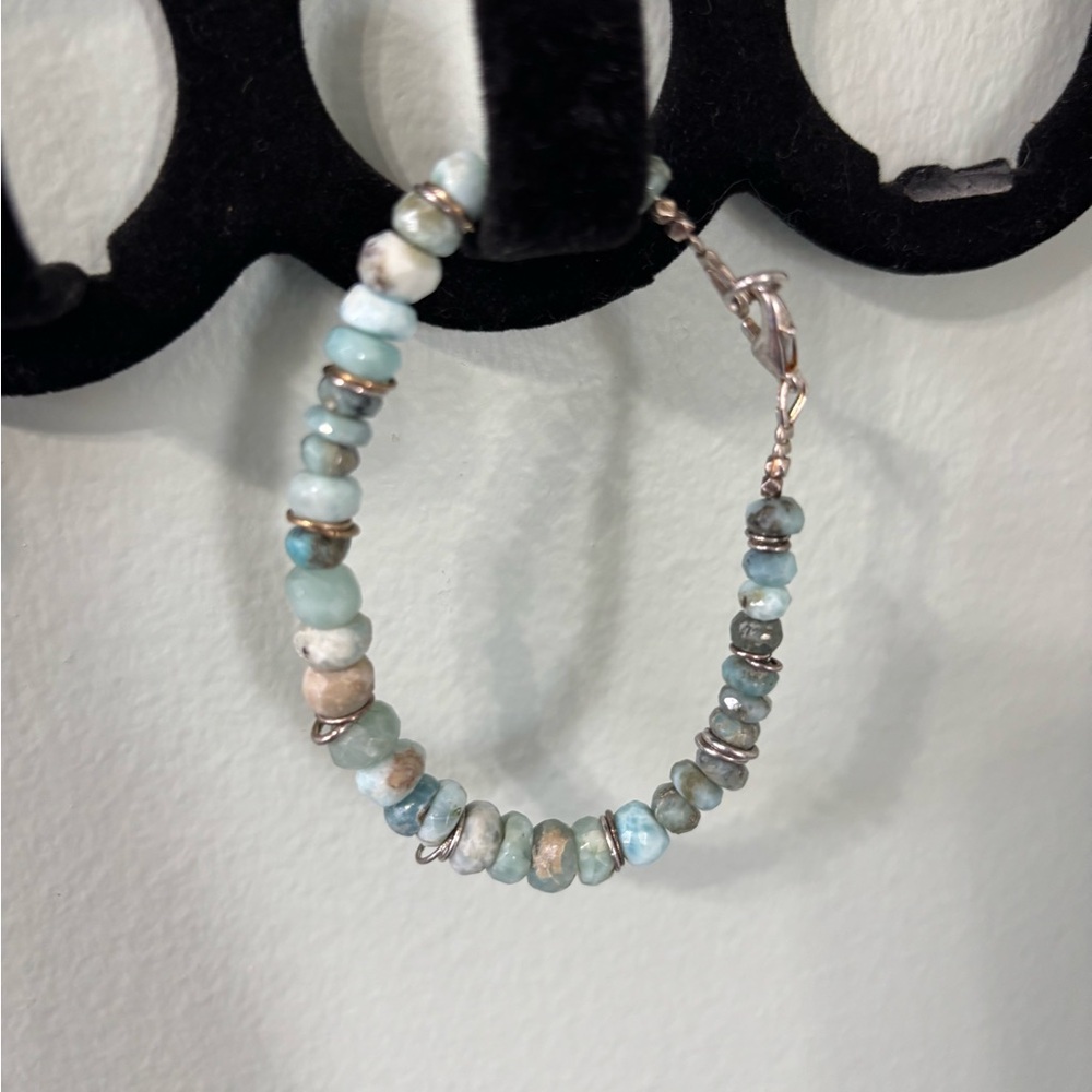 Handmade Larimar bracelet
